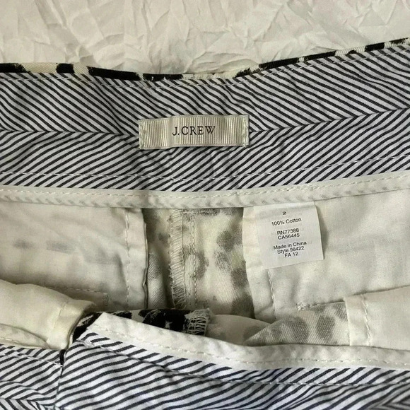 J.crew vintage snow leopard animal print chino shorts size 2 - Picture 3 of 5
